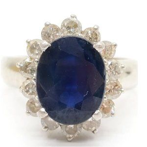 Pre-owned Jewelry Ring Sapphire 3ct Platinum